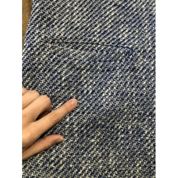 $358 Kate Spade New York Graphic Tweed Tunic Mini Dress Blue White Fringe 4 - Picture 6 of 12